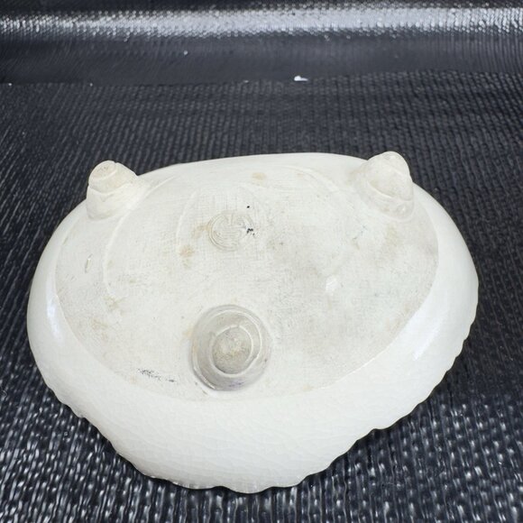 Vintage Japanese Ceramic Footed Crane 4inch Dish Plate Rare Set 3 Dishes Marked - Picture 11 of 16